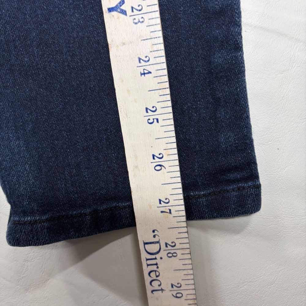 Lauren Ralph Lauren Ankle Zip Straight Leg Jeans Dark Wash Indigo Stretch Size 2 - Picture 10 of 14